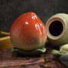 tea storage container peach