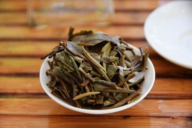 Bai Mu Dan - Yue Guang Bai brewed leaves