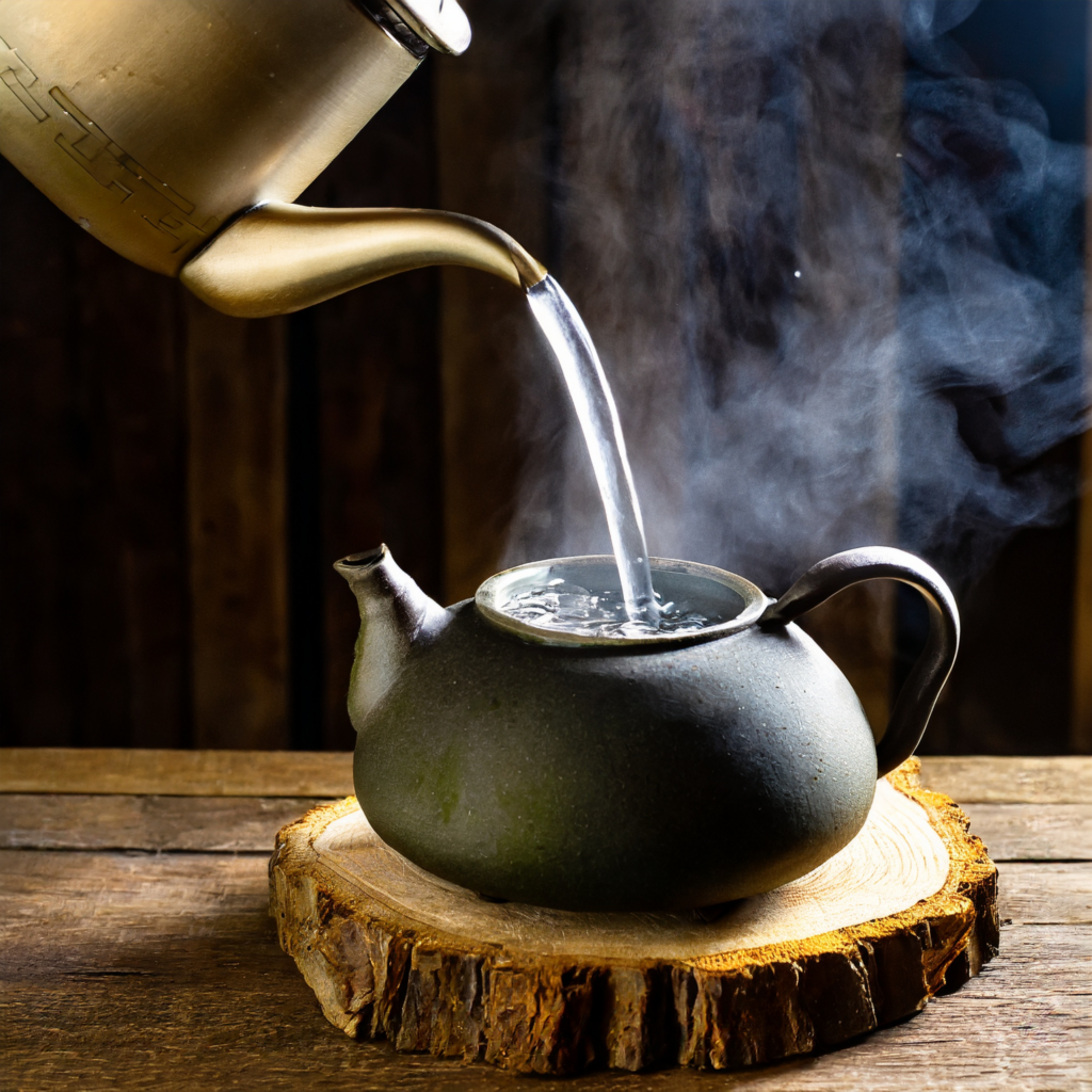 Gongfu Tea Kettle Pouring Water