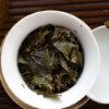 Single Serving Pressed White Tea - Pu'er Cultivar: Brewed leaves